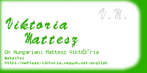 viktoria mattesz business card